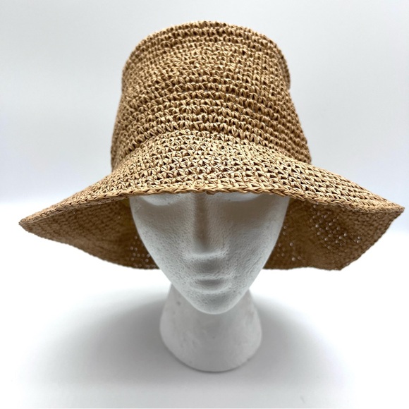 Madewell Classic ORI Hat Woven Straw Wide Brim Tan M/L NWT Summer Beach Hat - Picture 4 of 13